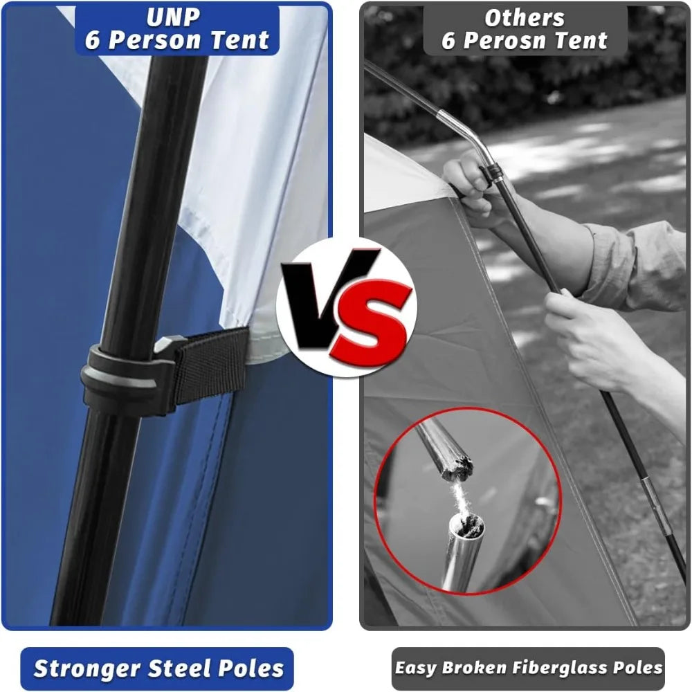 6-Person Family Camping Tent