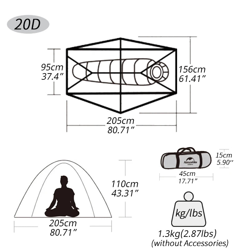 Naturehike 1-Person Ultralight Tent