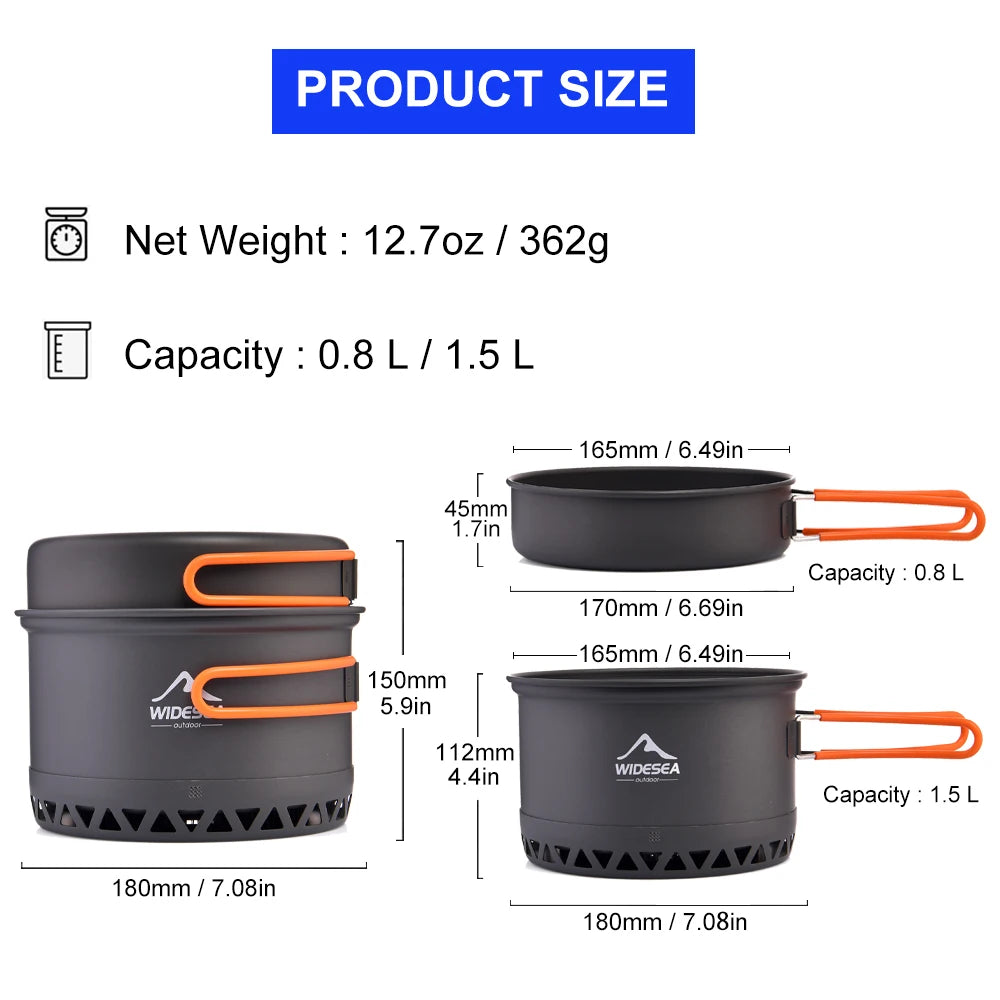 Camping Cooking Pot & Kettle Set