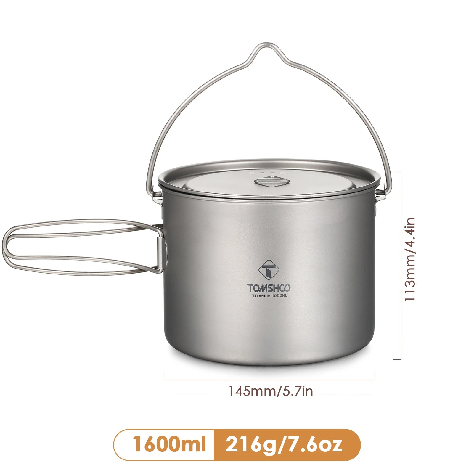 Tomshoo Titanium Camping Pot
